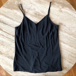 medium j.crew black tank, 100% silk